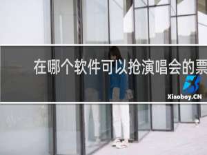 在哪个软件可以抢演唱会的票