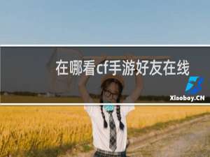 在哪看cf手游好友在线