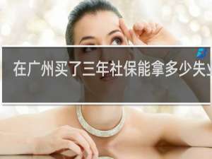 在广州买了三年社保能拿多少失业险