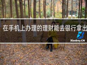 在手机上办理的理财能去银行拿出来吗