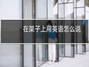 在架子上用英语怎么说
