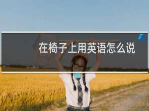 在椅子上用英语怎么说