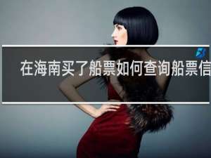 在海南买了船票如何查询船票信息