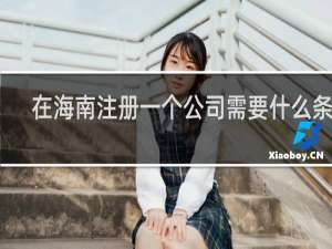 在海南注册一个公司需要什么条件