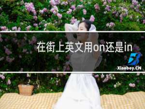 在街上英文用on还是in