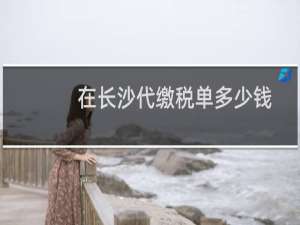 在长沙代缴税单多少钱