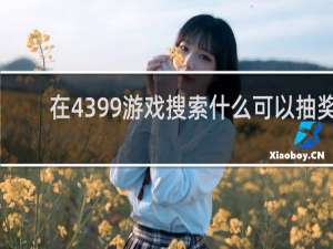 在4399游戏搜索什么可以抽奖
