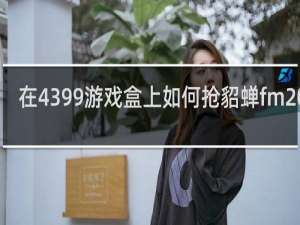 在4399游戏盒上如何抢貂蝉fm vp