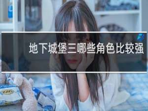 地下城堡三哪些角色比较强