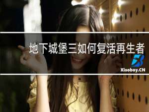 地下城堡三如何复活再生者