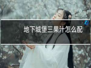 地下城堡三果汁怎么配