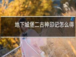 地下城堡二古神印记怎么得