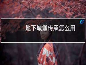 地下城堡传承怎么用