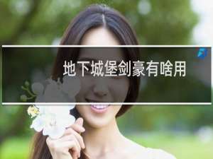 地下城堡剑豪有啥用