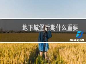 地下城堡后期什么重要