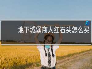 地下城堡商人红石头怎么买