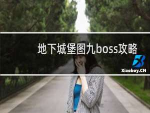 地下城堡图九boss攻略