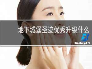 地下城堡圣迹优秀升级什么