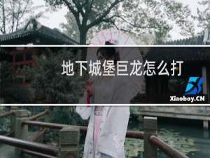 地下城堡巨龙怎么打