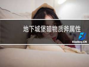 地下城堡暗物质斧属性