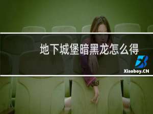 地下城堡暗黑龙怎么得