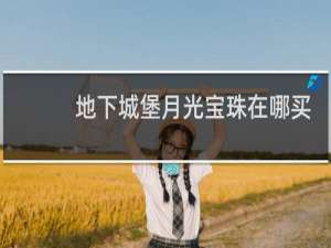 地下城堡月光宝珠在哪买
