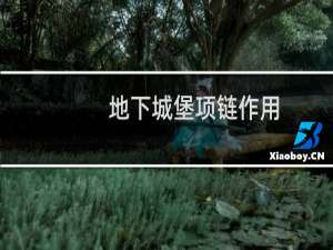 地下城堡项链作用