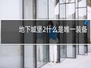 地下城堡2什么是唯一装备