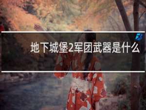 地下城堡2军团武器是什么