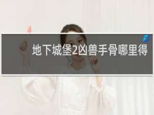地下城堡2凶兽手骨哪里得