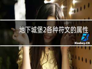 地下城堡2各种符文的属性