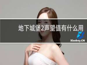 地下城堡2声望值有什么用