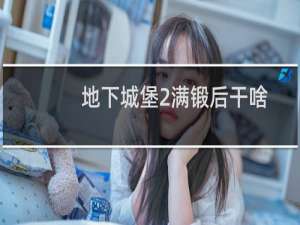 地下城堡2满锻后干啥