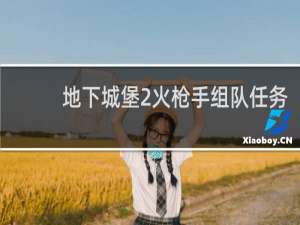 地下城堡2火枪手组队任务