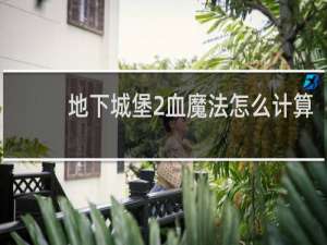 地下城堡2血魔法怎么计算