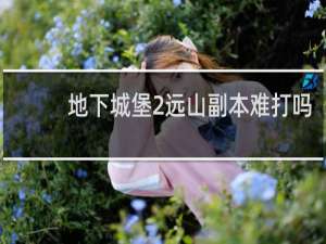 地下城堡2远山副本难打吗