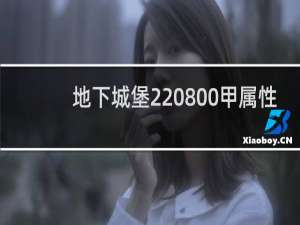 地下城堡2 800甲属性