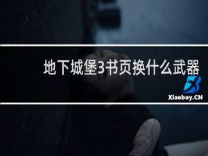 地下城堡3书页换什么武器