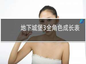 地下城堡3全角色成长表