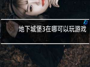 地下城堡3在哪可以玩游戏