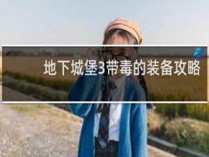 地下城堡3带毒的装备攻略