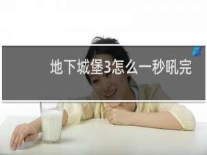 地下城堡3怎么一秒吼完