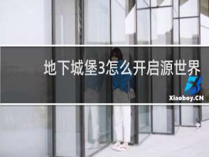 地下城堡3怎么开启源世界