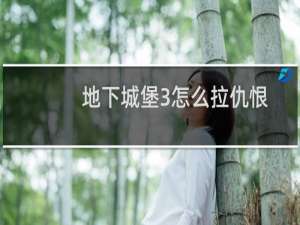 地下城堡3怎么拉仇恨