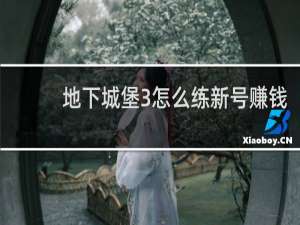地下城堡3怎么练新号赚钱