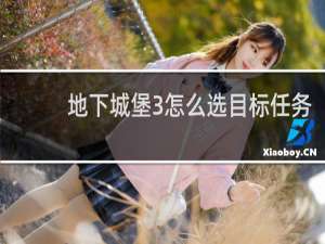 地下城堡3怎么选目标任务