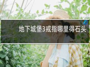 地下城堡3戒指哪里得石头