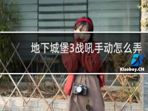 地下城堡3战吼手动怎么弄