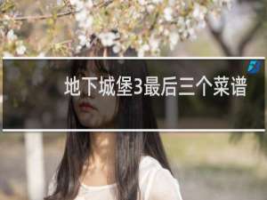 地下城堡3最后三个菜谱