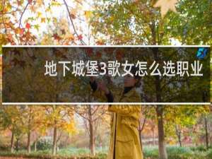 地下城堡3歌女怎么选职业